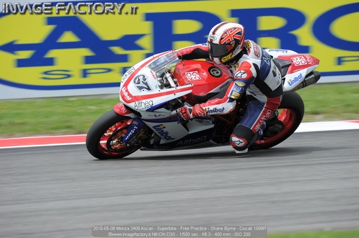 2010-05-08 Monza 2400 Ascari - Superbike - Free Practice - Shane Byrne - Ducati 1098R